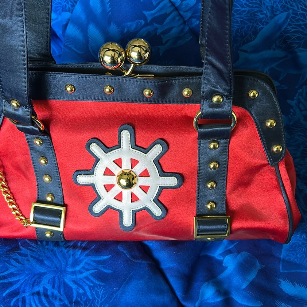 Red nautical maritime bag